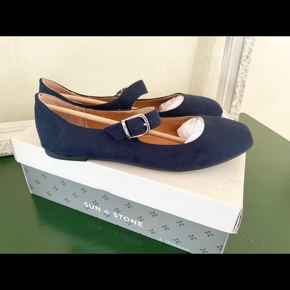 NWTB Sun & Stone Navy Ballet Slippers - Picture 3 of 8